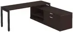 L Shaped Desk with Side Storage