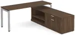 L Shaped Desk with Side Storage
