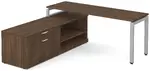 L Shaped Desk with Side Storage