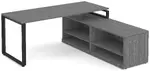 L Shaped Desk with Shelves