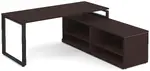 L Shaped Desk with Shelves