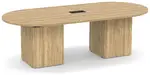Racetrack Conference Table with Cube Base