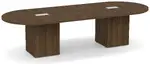 Racetrack Conference Table with Cube Base
