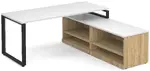 Modern L Shaped Desk with Shelves