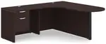 Peninsula Desk with Curved Edge
