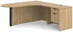 Peninsula Desk with Curved Edge