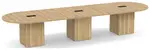Racetrack Conference Table with Cube Base