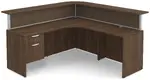 L Shaped Reception Desk with Divider Panels
