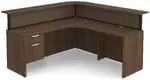 L Shaped Reception Desk with Divider Panels