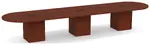 Racetrack Conference Table with Cube Base