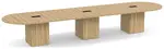 Racetrack Conference Table with Cube Base