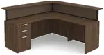 L Shaped Reception Desk with Divider Panels