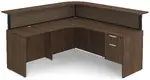 L Shaped Reception Desk with Divider Panels
