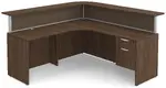 L Shaped Reception Desk with Divider Panels