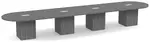 Racetrack Conference Table with Cube Base
