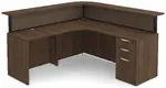 L Shaped Reception Desk with Divider Panels