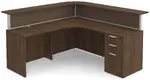L Shaped Reception Desk with Divider Panels