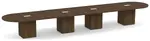 Racetrack Conference Table with Cube Base