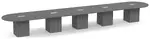 Racetrack Conference Table with Cube Base