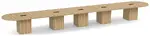 Racetrack Conference Table with Cube Base