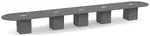 Racetrack Conference Table with Cube Base
