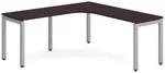 L Shaped Desk with Metal Legs