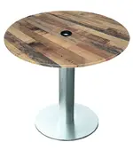 Round Outdoor Table with Umbrella Hole