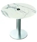 Round Outdoor Table with Umbrella Hole
