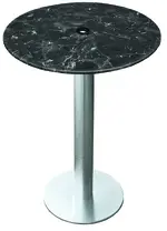 Tall Round Outdoor Table with Umbrella Hole