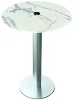 Tall Round Outdoor Table with Umbrella Hole
