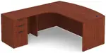 Modern L Shape Desk with Bow Front