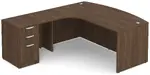 Modern L Shape Desk with Bow Front