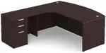 Modern L Shape Desk with Bow Front