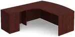 Modern L Shape Desk with Bow Front