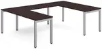 U Shaped Desk with Metal Legs