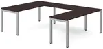 U Shaped Desk with Metal Legs