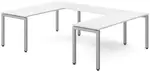 U Shaped Desk with Metal Legs