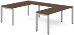 U Shaped Desk with Metal Legs