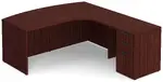 Modern L Shape Desk with Bow Front