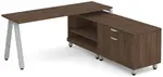 L Shaped Desk with Metal Legs