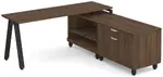 L Shaped Desk with Metal Legs