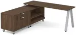 L Shaped Desk with Metal Legs
