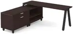 L Shaped Desk with Metal Legs