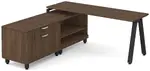 L Shaped Desk with Metal Legs