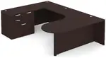 U Shaped Office Desk with Peninsula Extension