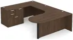U Shaped Office Desk with Peninsula Extension