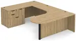U Shaped Office Desk with Peninsula Extension