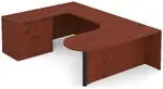 U Shaped Office Desk with Peninsula Extension