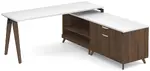 Modern L Shaped Desk with Storage
