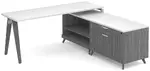 Modern L Shaped Desk with Storage